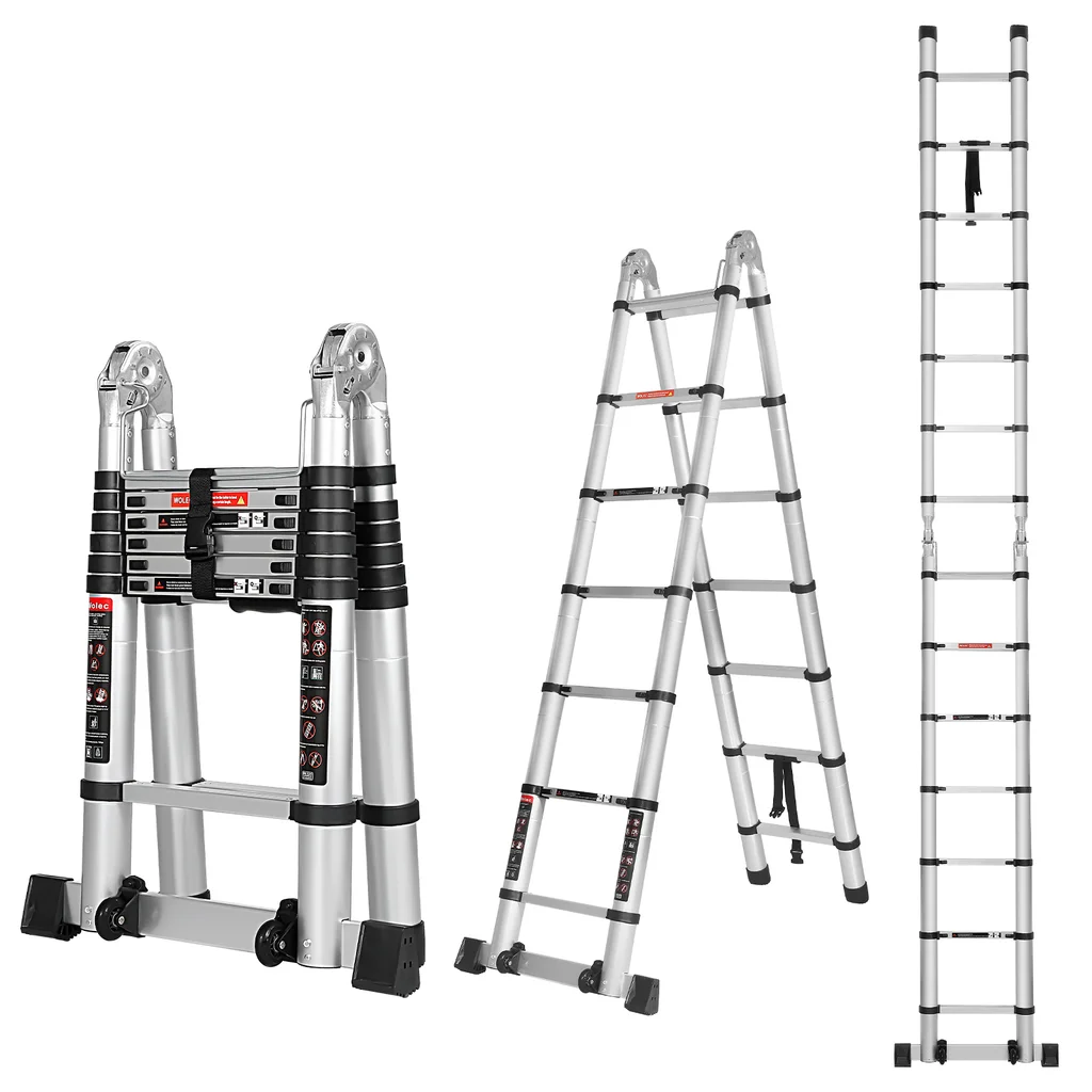ESCALERA TELESCOPIA DE ALUMINIO 9+9