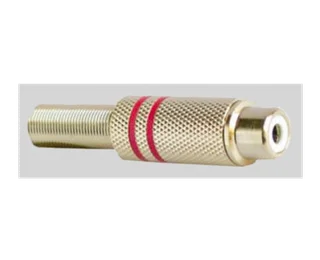 RCA HEMBRA METAL C/RESORTE ROJO - Vista 1