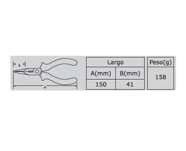 PINZA COMBINADA PUNTA LARGA DE 6"