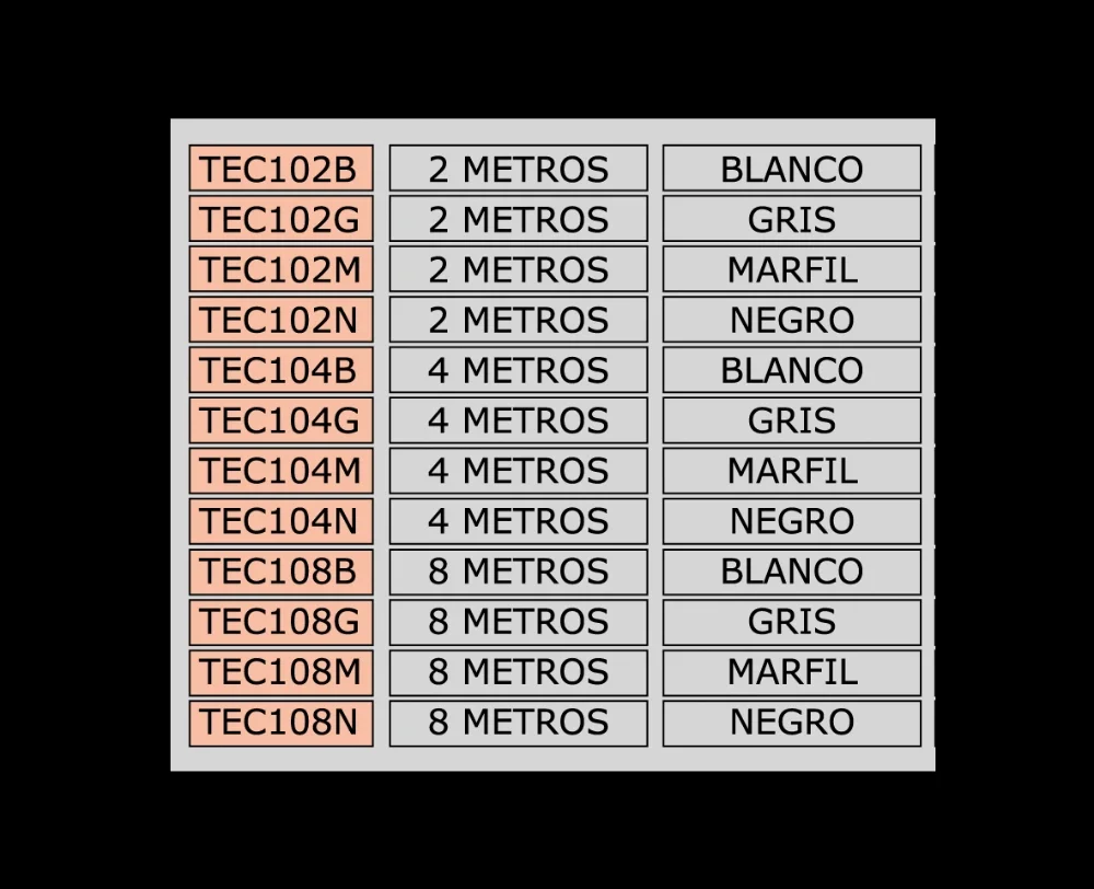 CABLE PROLONG TELEF 8MT NEGRO