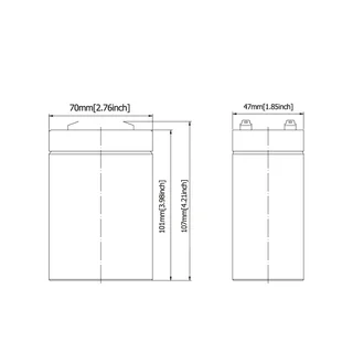 BATERIA ELECTRO. ABSORBIDO 6V-4.0AH - Vista 1
