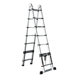 ESCALERA TELESCOPIA DE ALUMINIO 9+9 - Vista 6