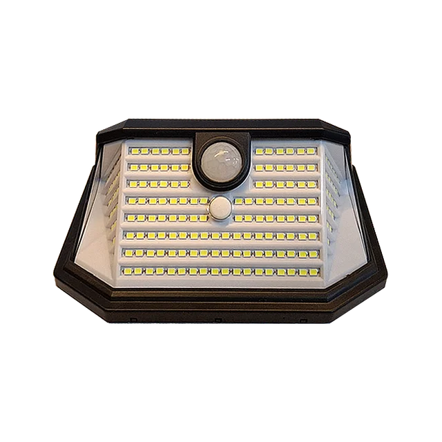 LUMINARIA SOLAR LED DE 180° CON SENSOR DE MOVIMIENTO