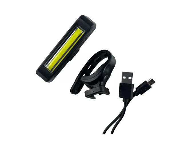 LINTERNA COB 3W APRA USO EN BICICLETA RECARGABLE POR USB.