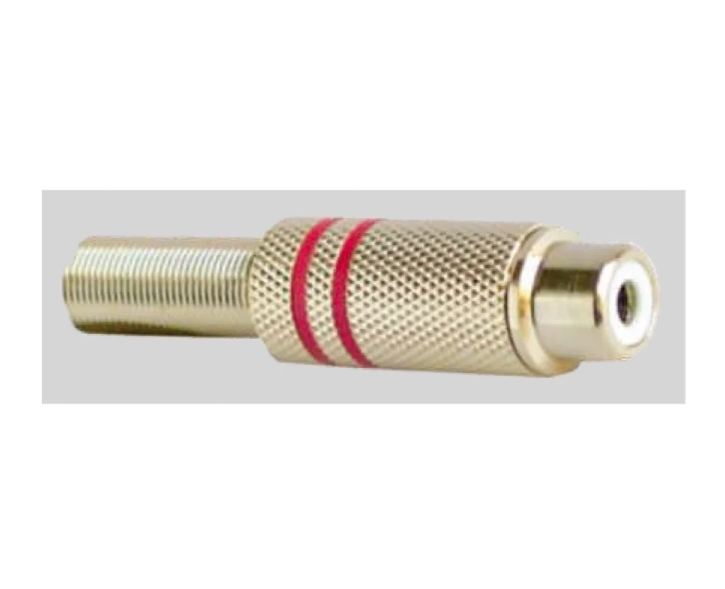 RCA HEMBRA METAL C/RESORTE ROJO