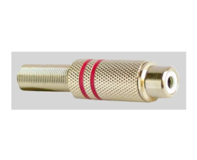 RCA HEMBRA METAL C/RESORTE ROJO
