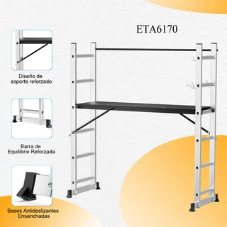ESCALERA/ANDAMIO DE ALUMINIO, 6+6 - Vista 3