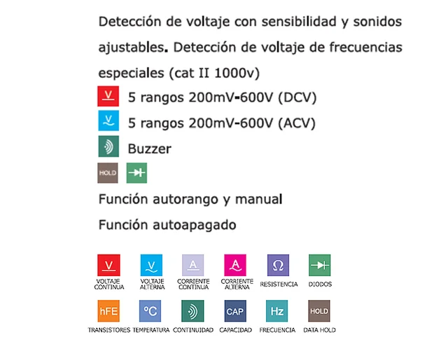 * TESTER DIGITAL TIPO LAPIZ MULTITESTER DE AUTORRANGO AC/DC Y DETECTOR DIGITAL. SIN PILA.