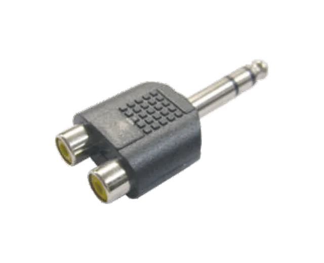 ADAPT. PLUG 6.5 MONO - 2 JACK RCA