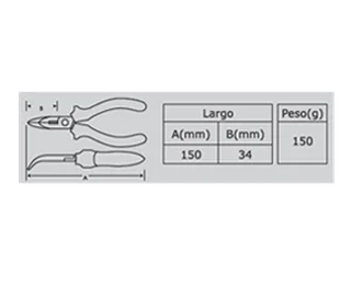 PINZA COMBINADA PUNTA CURVA DE 6" - Vista 1