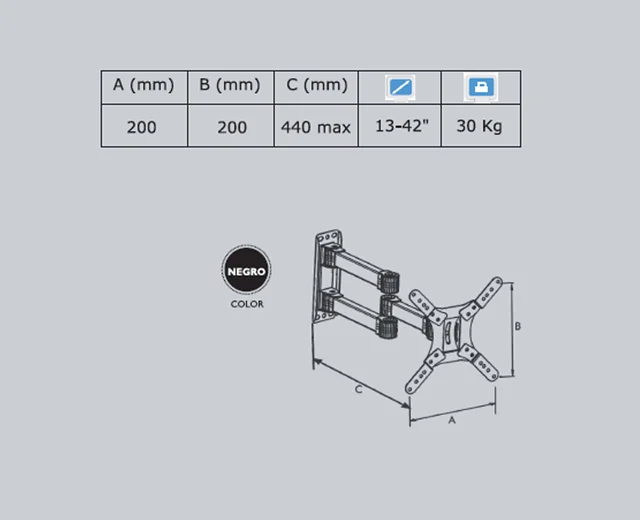 SOPORTE PARA LCD ARTICULADO JA-205X