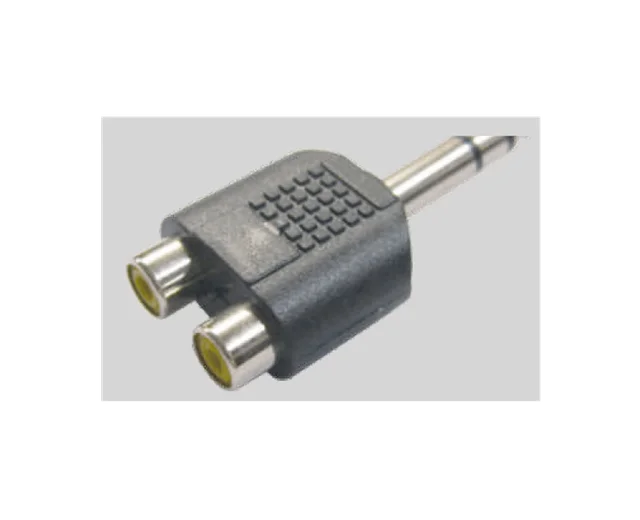 ADAPT. PLUG 6.5ST - 2 JACK RCA