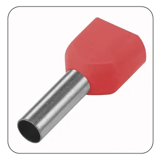 TERMINAL AIS. TUB. DOBLE 2X10 ROJO - Vista 1