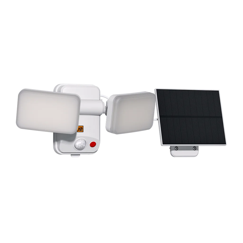 LUMINARIA SOLAR ORIENTABLE CABEZAL DOBLE CON SENSOR DE MOVIMIENTO