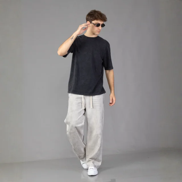 IMJ0263 - Pantalón Baggy Cintura con Elástico Ajustable