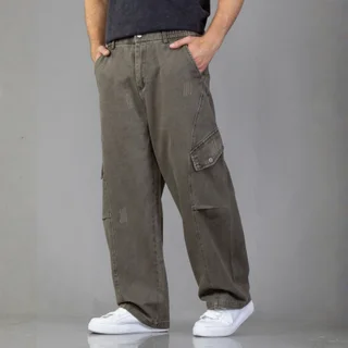 IMJ0261 - Pantalón Baggy Cargo Invisible Cintura con Elástico - Vista 2