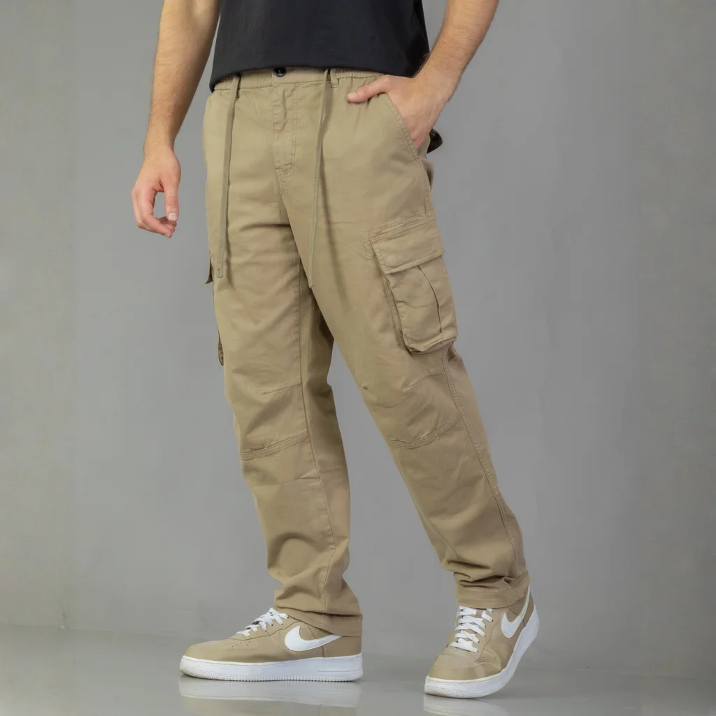 IMJ0119 - Pantalón Regular Fit Cargo Elastizado Cordón Regulable