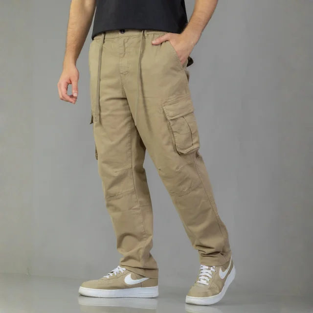 IMJ0119 - Pantalón Regular Fit Cargo Elastizado Cordón Regulable