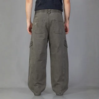 IMJ0261 - Pantalón Baggy Cargo Invisible Cintura con Elástico - Vista 3
