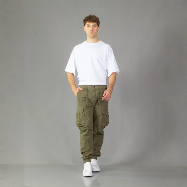 IMJ6220 - Pantalón Jogger Elastizado Cargo Cierre en Puño