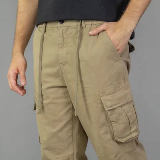 IMJ0119 - Pantalón Regular Fit Cargo Elastizado Cordón Regulable - Vista 4