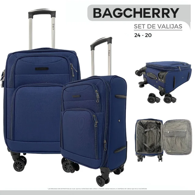 SET X 2 CHERRY TELA AZUL