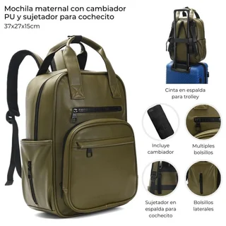MOCHILA MATERNAL SKORA CON CAMBIADOR - Vista 3