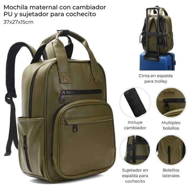 MOCHILA MATERNAL SKORA CON CAMBIADOR 
