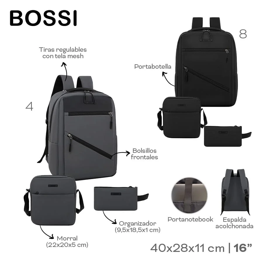 30365 SET MOCHILA+ORGANIZADOR+MORRAL