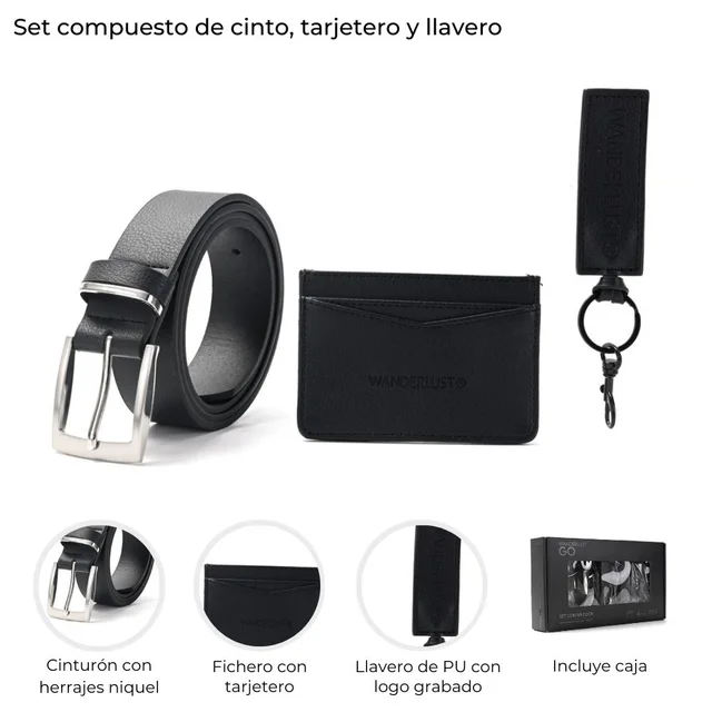 43418 SET LLAVERO, TARJETERO Y CINTURON