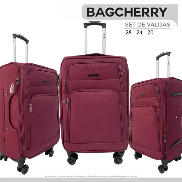 SET X3 VALIJAS BAGCHERRY
