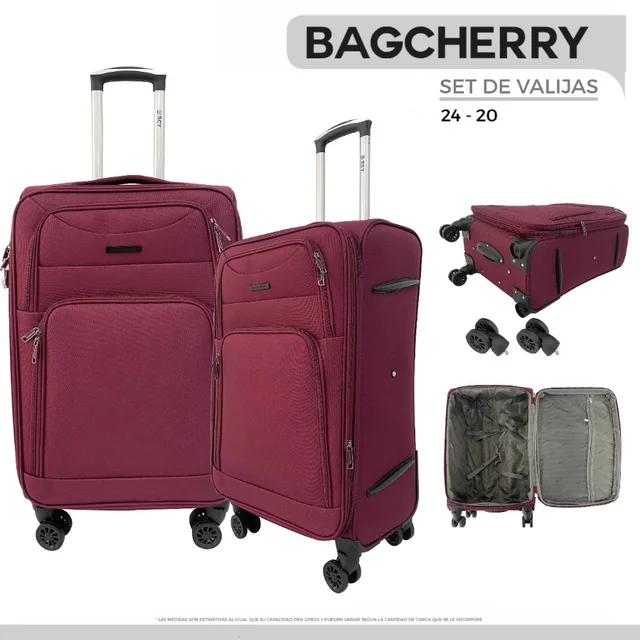 SET X 2 CHERRY TELA BORDO