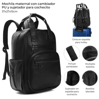 MOCHILA MATERNAL SKORA CON CAMBIADOR - Vista 4