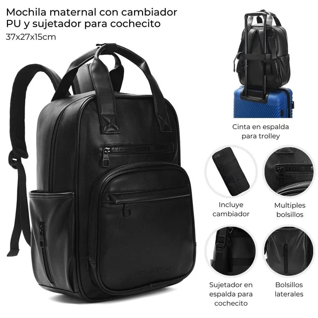 MOCHILA MATERNAL SKORA CON CAMBIADOR