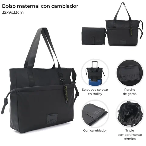 BOLSO MATERNAL CON CAMBIADOR SKORA ART.43326