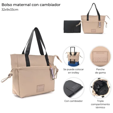 BOLSO MATERNAL CON CAMBIADOR SKORA ART.43327