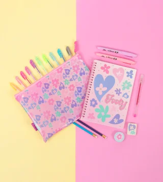 LIB0125 - SET501-SET ESTUCHE LIBRERIA FLOWERS - Vista 3