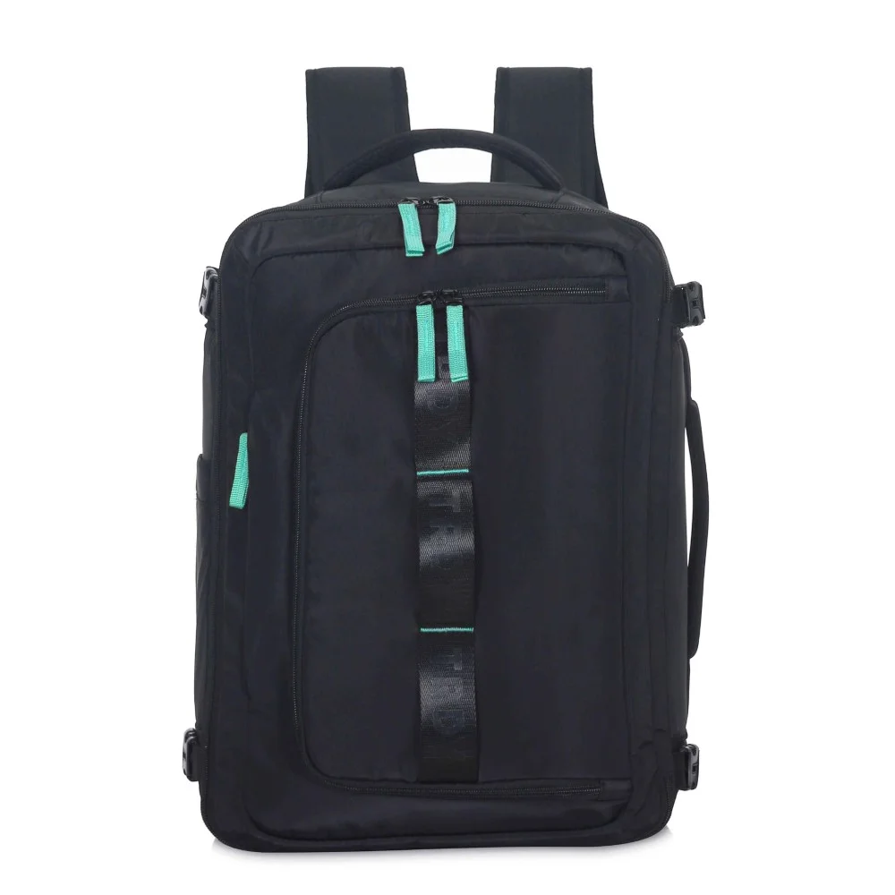 MAR1495 - 17831-MOCHILA VIAJE TRENDY NEGRO+AQUA