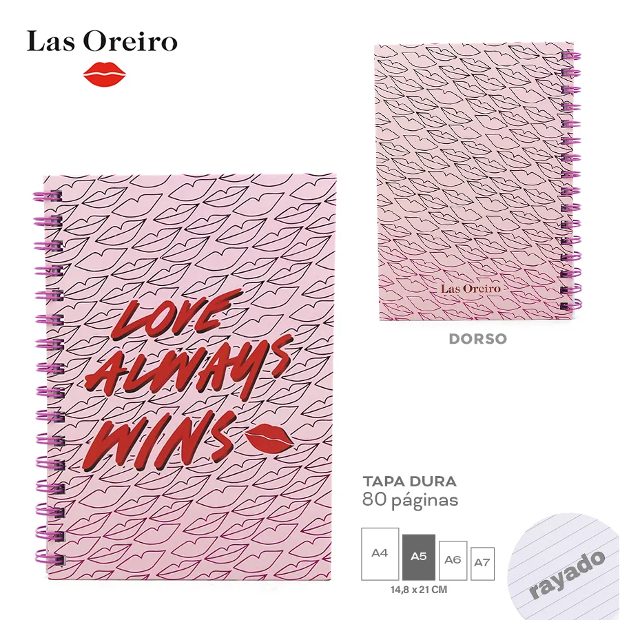 LIB0019 - 13893 - CUADERNO LAS OREIRO T2 ROSA