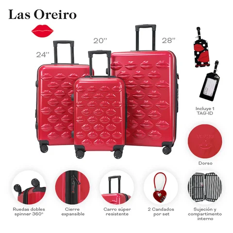 BIJ0078 - 27787 VALIJA SET X3 OREIRO ROJO