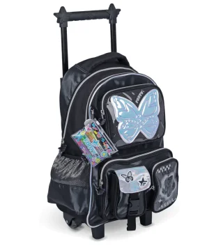 ESC0405 - F26341-MOCHILA CARRO 18" GLOW FLY NEGRA - Vista 2