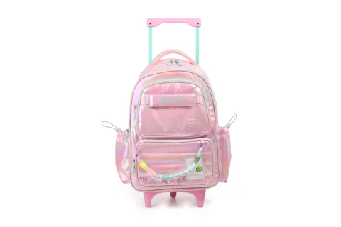 ESC0282 - FS113-MOCHILA PUFFY AND SHINY 18"  PINK