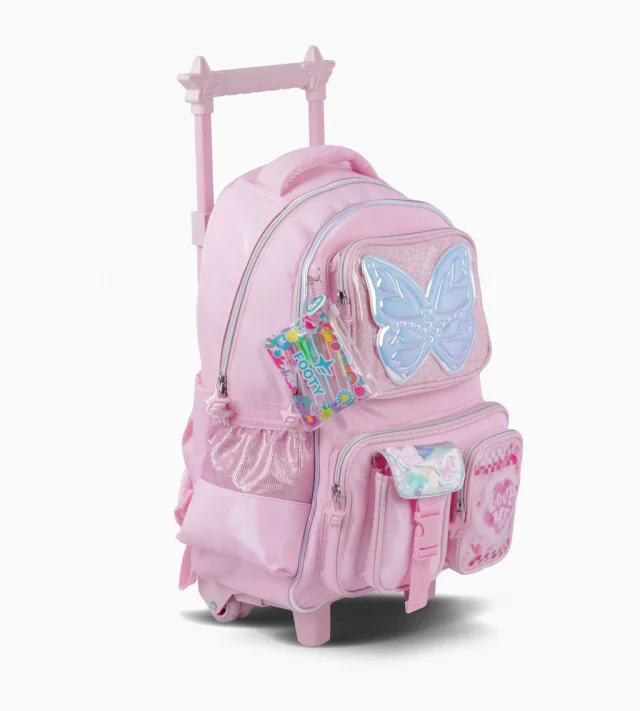 ESC0407 - F26341-MOCHILA CARRO 18" GLOW FLY ROSA