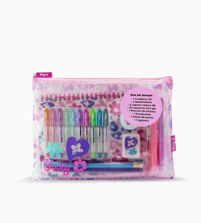 LIB0125 - SET501-SET ESTUCHE LIBRERIA FLOWERS