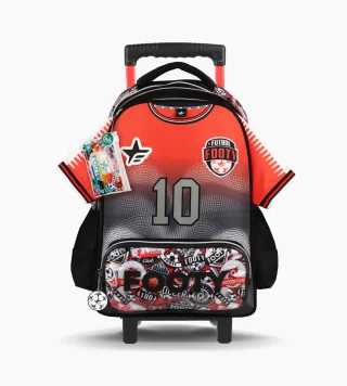 ESC0408 -  F26451-MOCHILA CARRO 18" FUTBOL ROJO - Vista 1