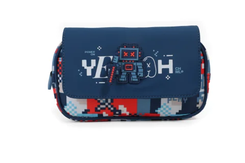 ESC0234 - FS147-CARTUCHERA SPIN ROBOT BLUE