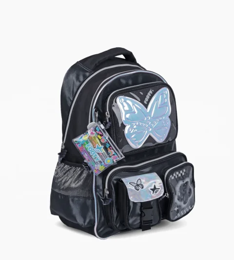 ESC0411 - F26343-MOCHILA ESPALDA 18" GLOW FLY NEGRA