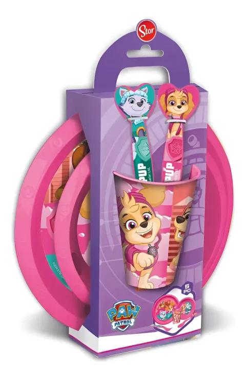 BAZ0153 - 1567 - SET PLATOS PAW PATROL X5