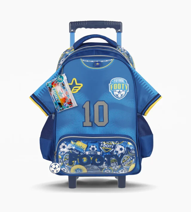 ESC0409 -  F26451-MOCHILA CARRO 18" FUTBOL AZUL