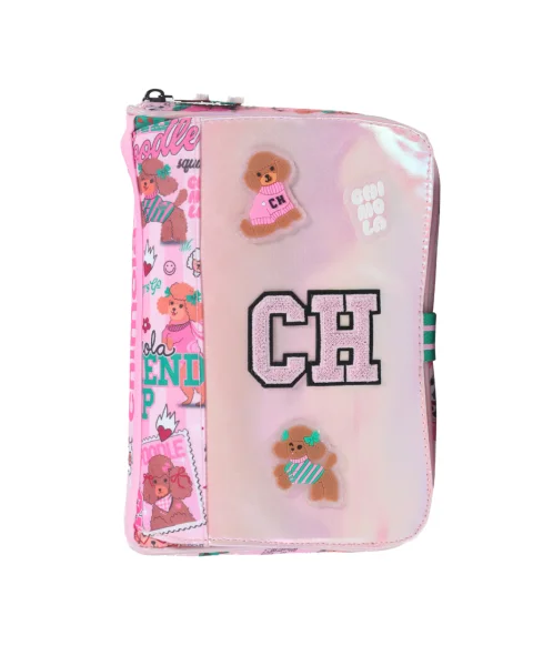 ESC0310 - TR235-CARTUCHERA MIX POODLE PINK